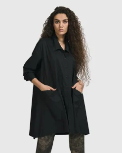 Women Alembika Tops & Tunics<Danica Shirt Jacket, Black