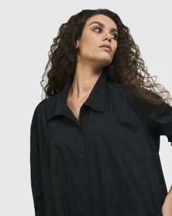 Women Alembika Tops & Tunics<Danica Shirt Jacket, Black