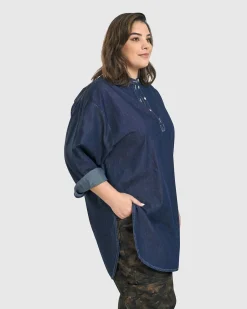Women Alembika Tops & Tunics<Daniella Tunic Top, Denim