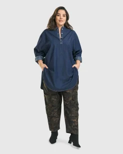 Women Alembika Tops & Tunics<Daniella Tunic Top, Denim