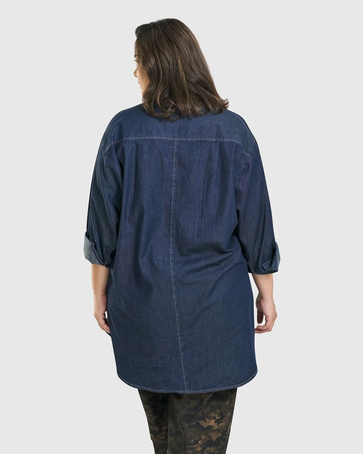 Women Alembika Plus<Daniella Tunic Top, Denim