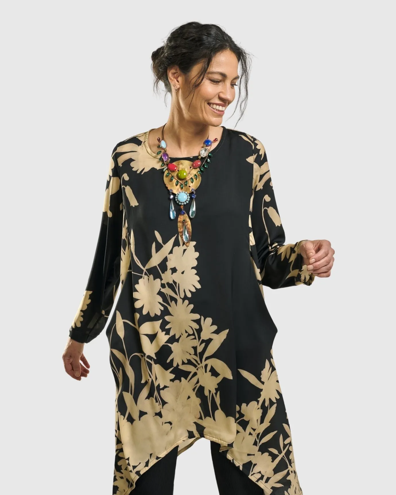 Women Alembika Plus<Daylily Tunic Top, Floral