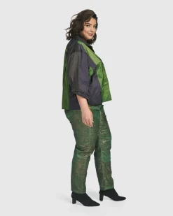 Women Alembika Plus<Deluxe Boxy Shirt, Forest