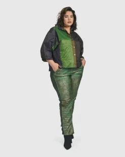 Women Alembika Plus<Deluxe Boxy Shirt, Forest