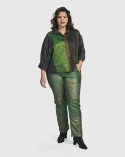 Women Alembika Tops & Tunics<Deluxe Boxy Shirt, Forest