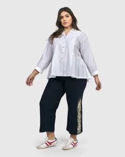 Women Alembika Plus<Denver Cropped Pants, Navy