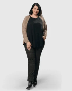 Women Alembika Pants & Skirts<Diamond Iconic Stretch Jeans, Mahogany