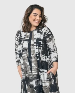 Women Alembika Plus<Digi A-Line Dress, Marble