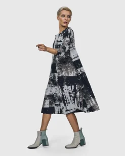 Women Alembika Plus<Digi A-Line Dress, Marble
