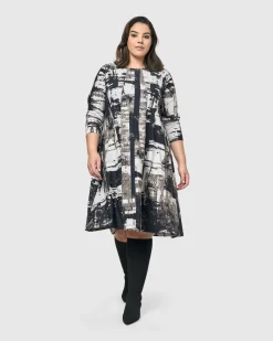 Women Alembika Plus<Digi A-Line Dress, Marble