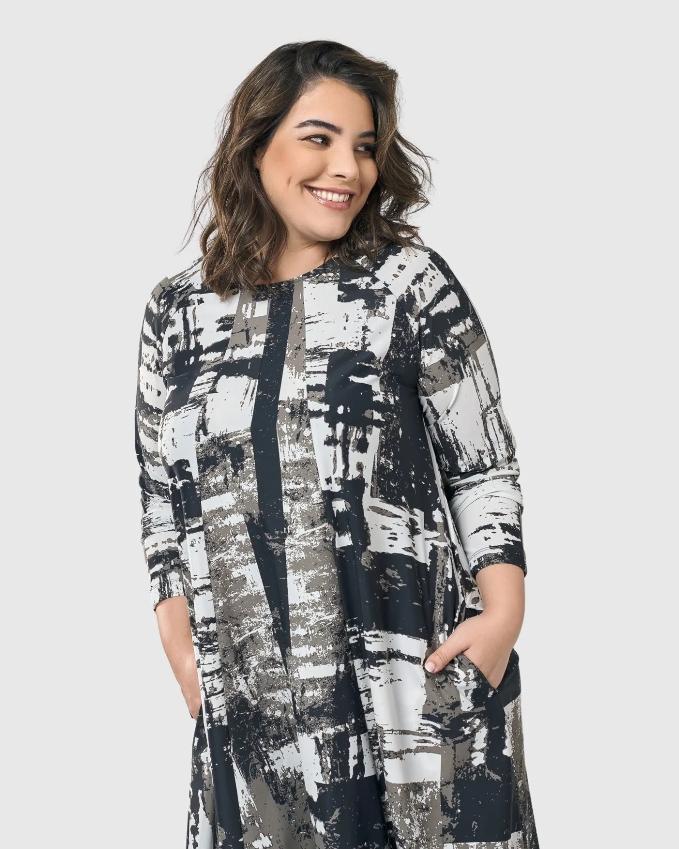 Women Alembika Dresses<Digi A-Line Dress, Marble