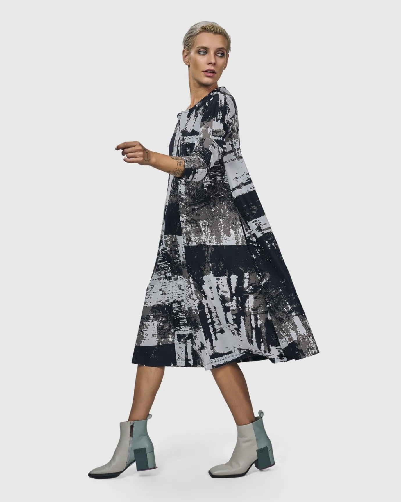Women Alembika Dresses<Digi A-Line Dress, Marble