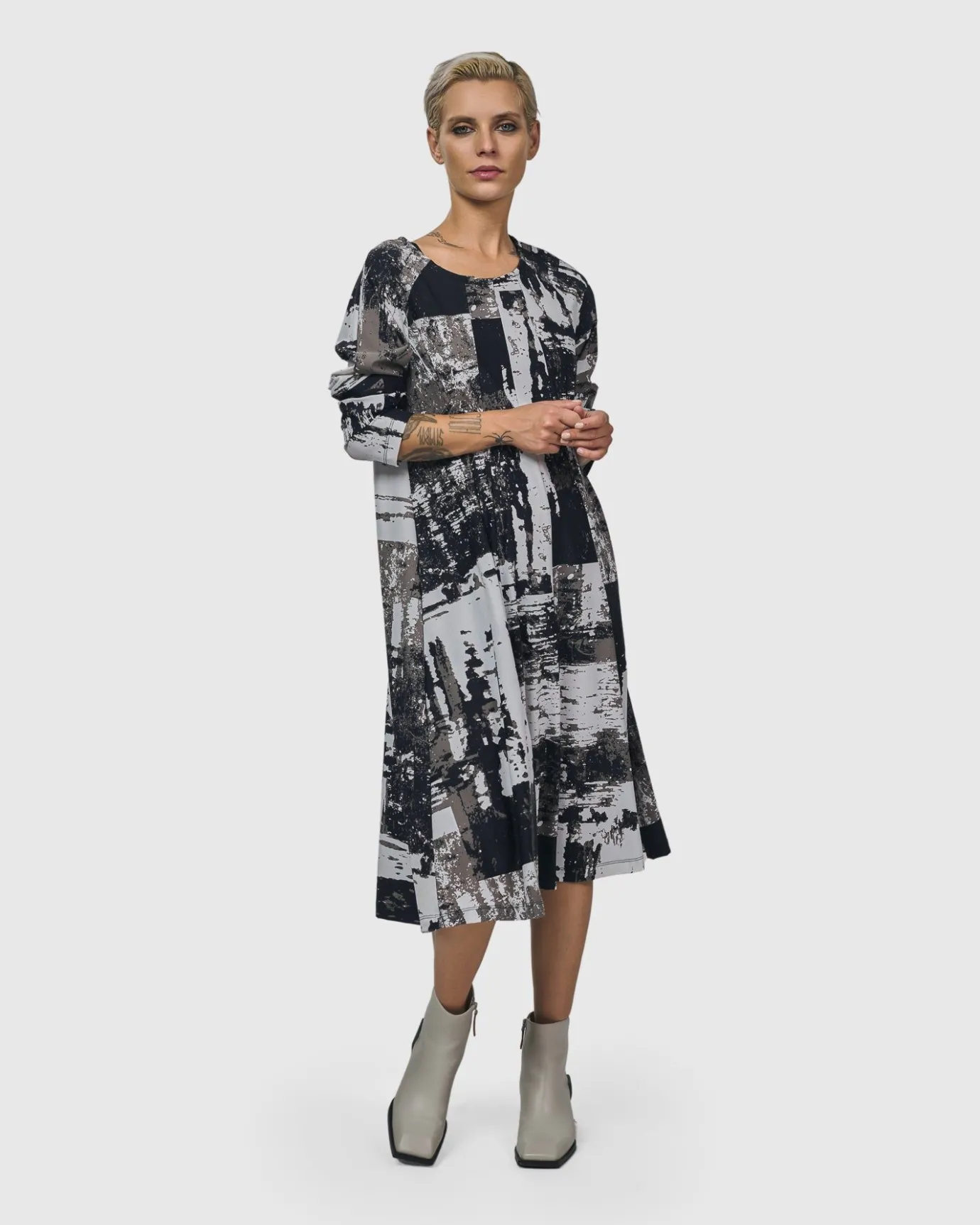 Women Alembika Dresses<Digi A-Line Dress, Marble