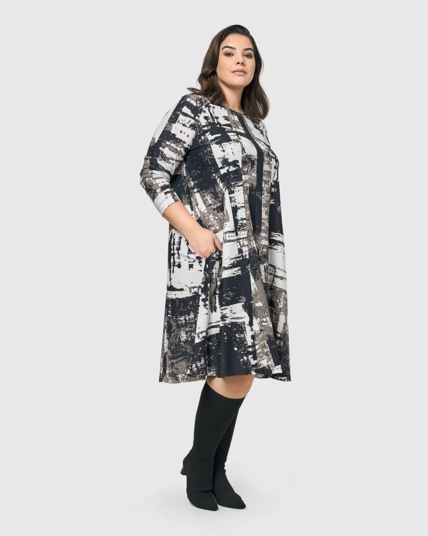 Women Alembika Dresses<Digi A-Line Dress, Marble