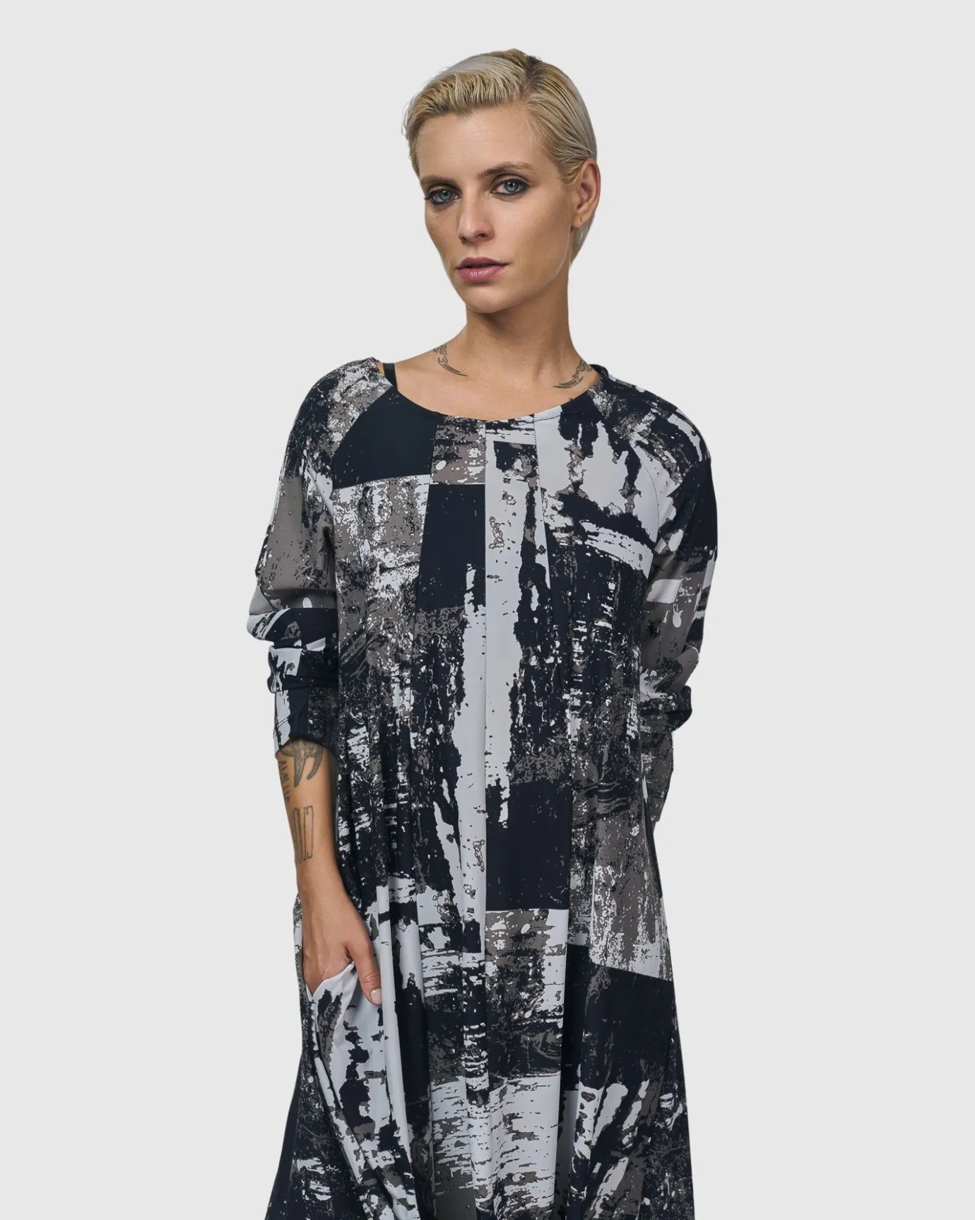 Women Alembika Dresses<Digi A-Line Dress, Marble