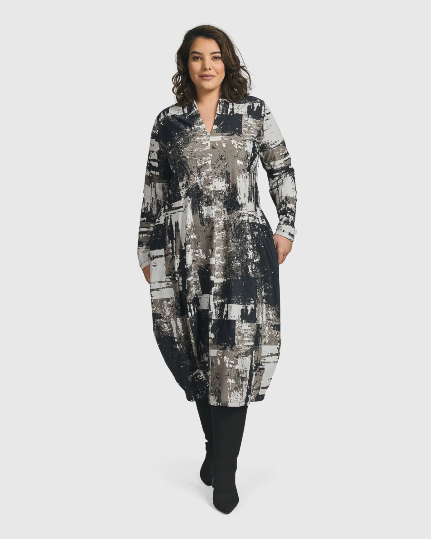 Women Alembika Dresses<Digi Cocoon Dress, Marble