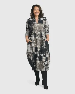 Women Alembika Dresses<Digi Cocoon Dress, Marble