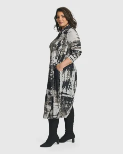Women Alembika Plus<Digi Cocoon Dress, Marble