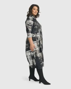 Women Alembika Plus<Digi Cocoon Dress, Marble