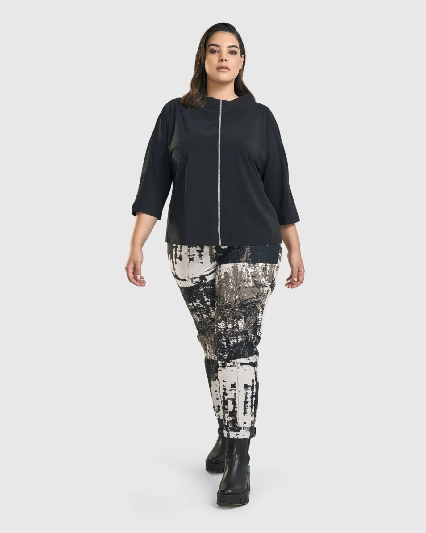 Women Alembika Plus<Digi Slim Pants, Marble