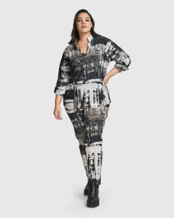 Women Alembika Pants & Skirts<Digi Slim Pants, Marble