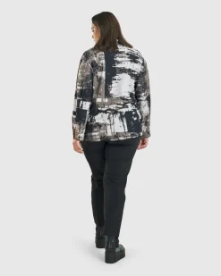 Women Alembika Tops & Tunics<Digi V-Neck Pullover Top, Marble