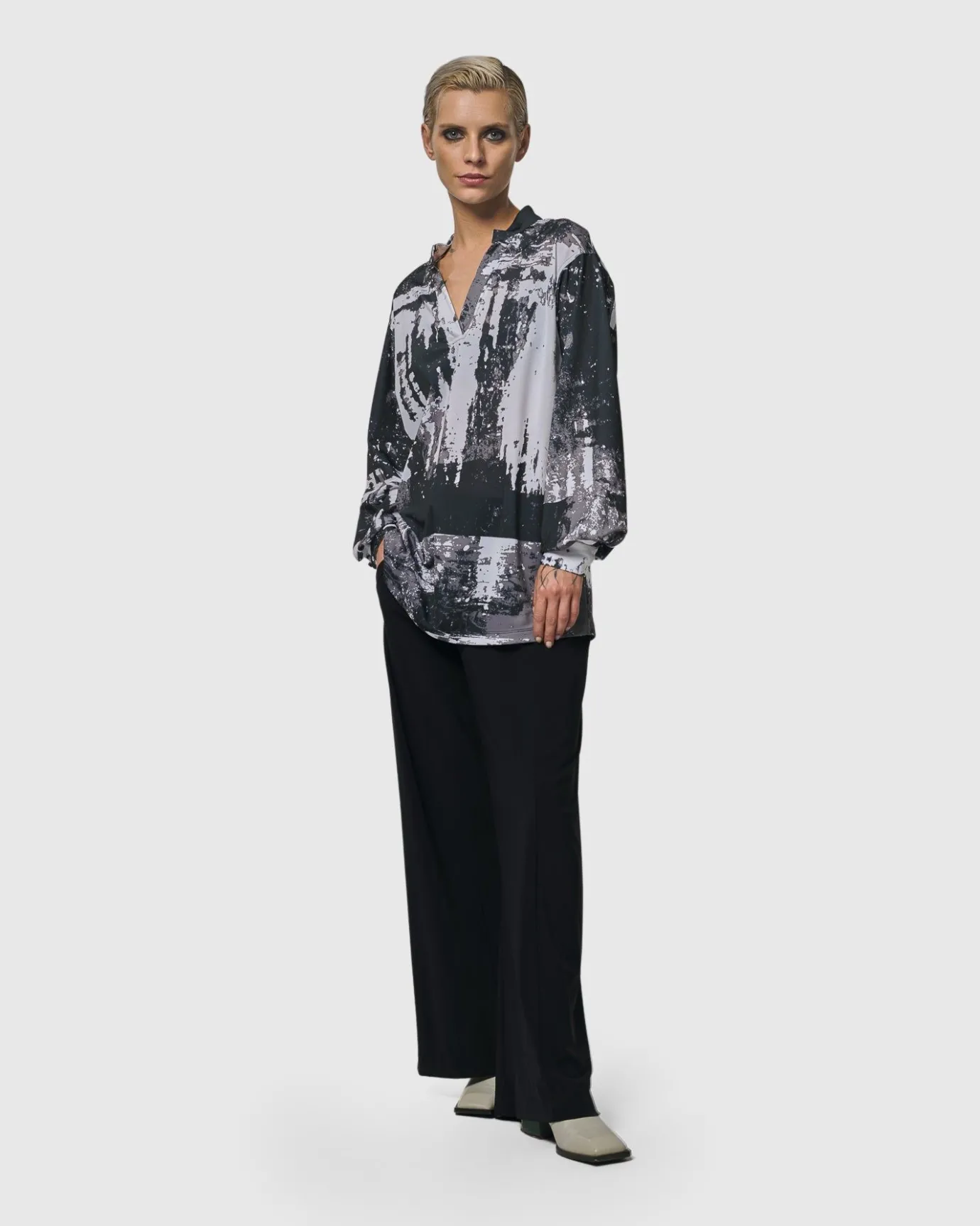 Women Alembika Plus<Digi V-Neck Pullover Top, Marble