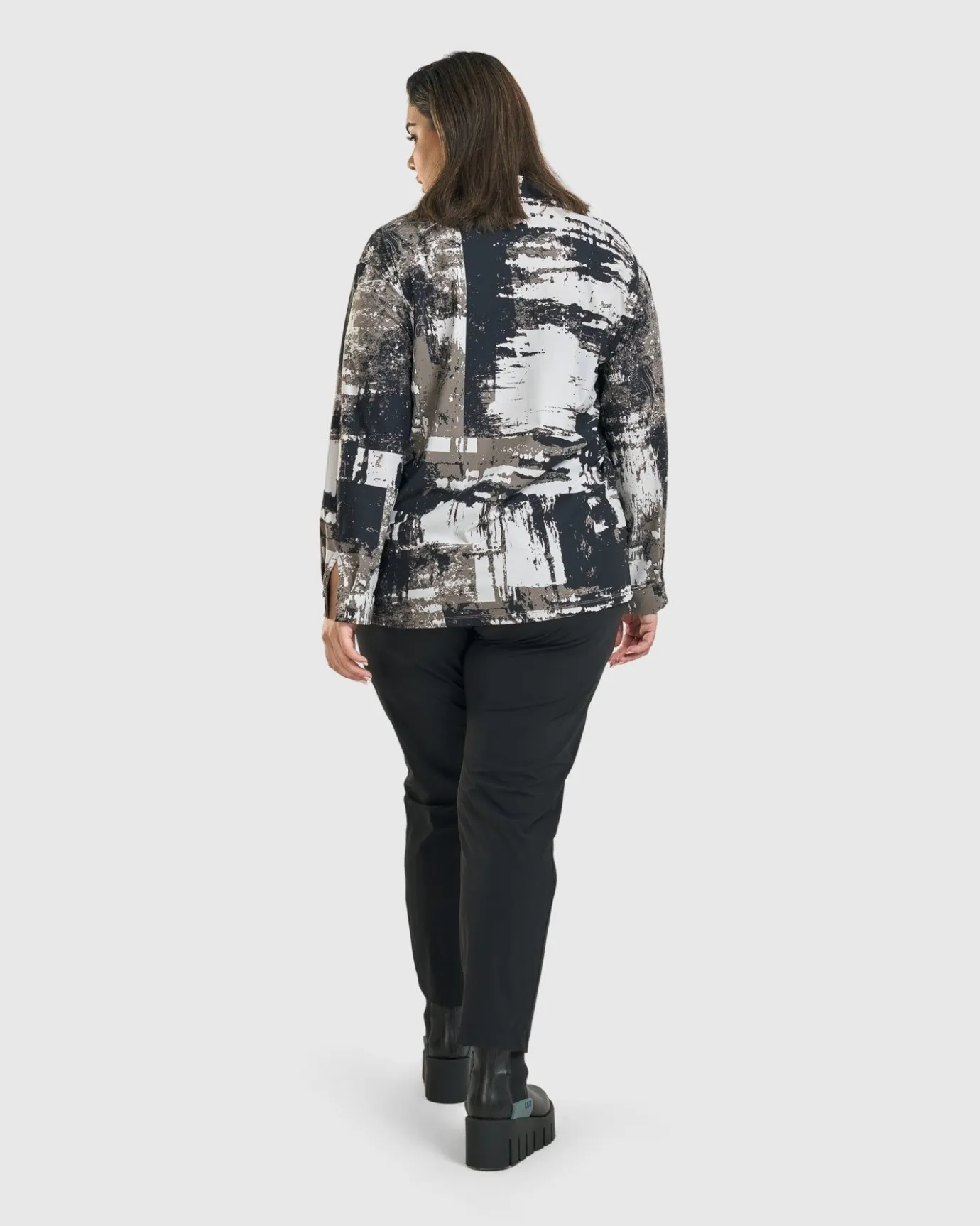 Women Alembika Plus<Digi V-Neck Pullover Top, Marble