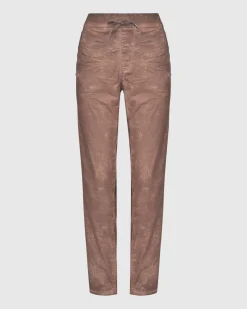 Women Alembika Pants & Skirts<Distressed Iconic Stretch Jeans, Brown Wash