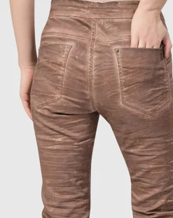 Women Alembika Plus<Distressed Iconic Stretch Jeans, Brown Wash