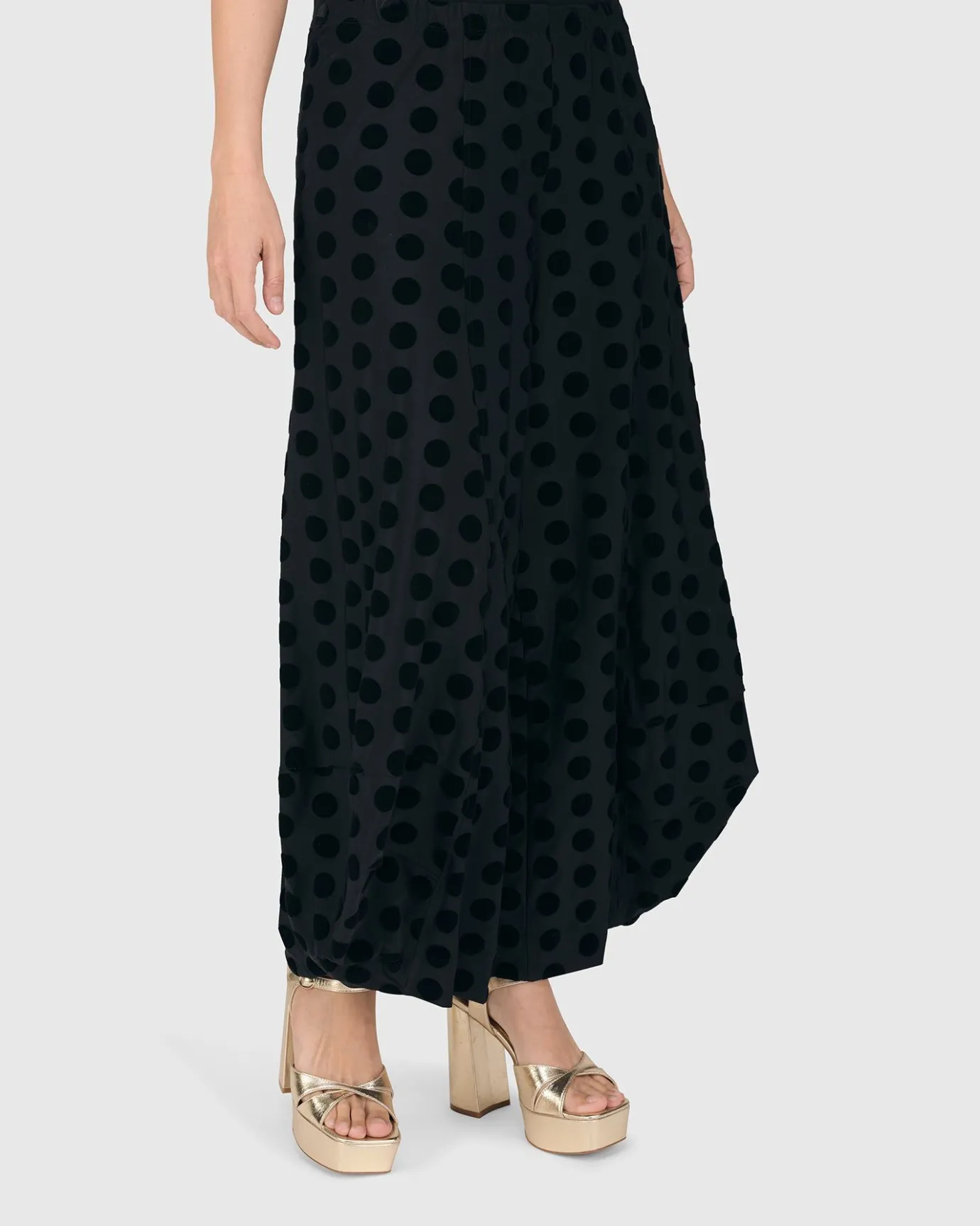 Women Alembika Pants & Skirts<Dot Flocked Punto Pants, Black