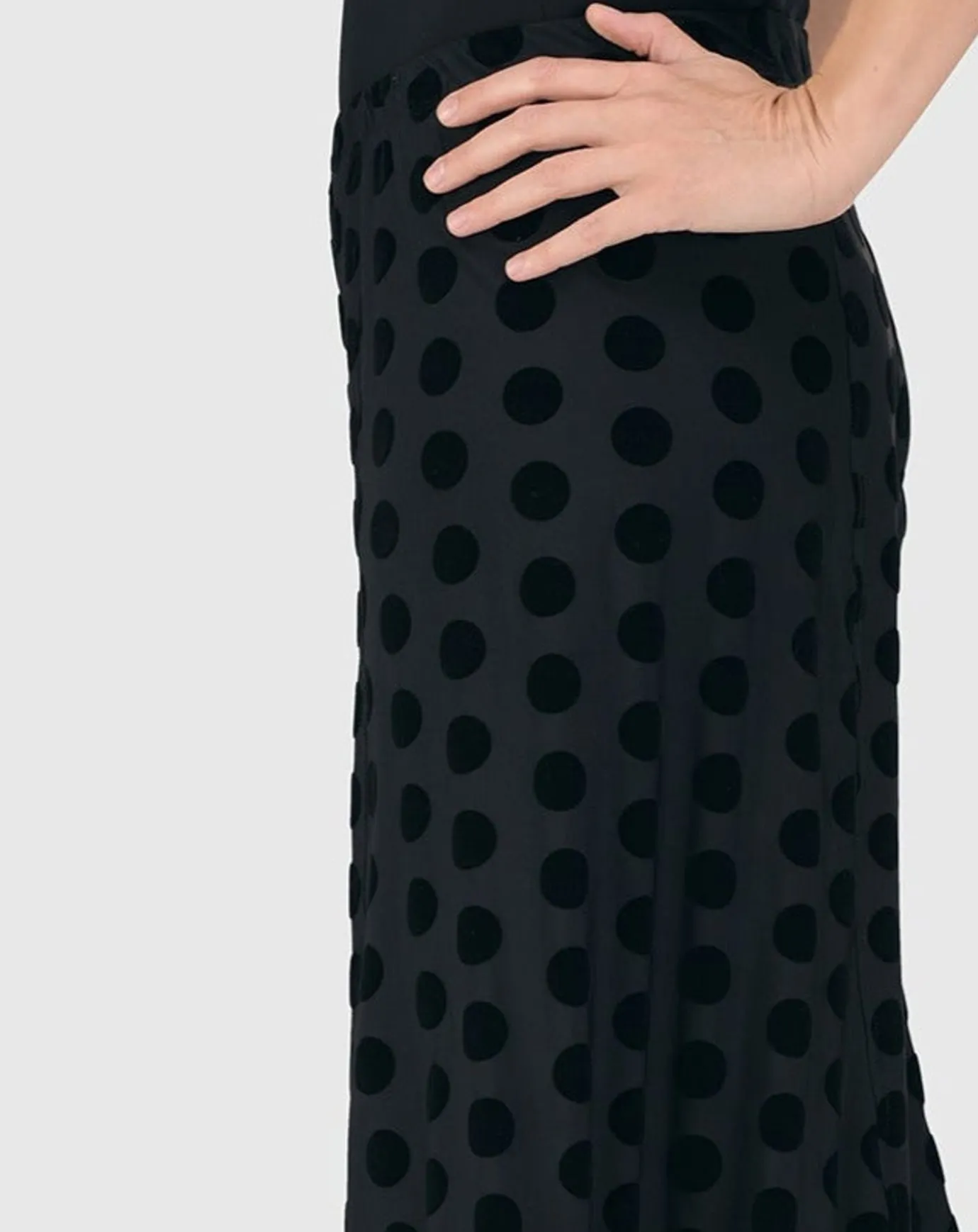 Women Alembika Pants & Skirts<Dot Flocked Punto Pants, Black