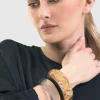 Women Alembika Accessories<Dragon Inlay Bangle Bracelet, Gold