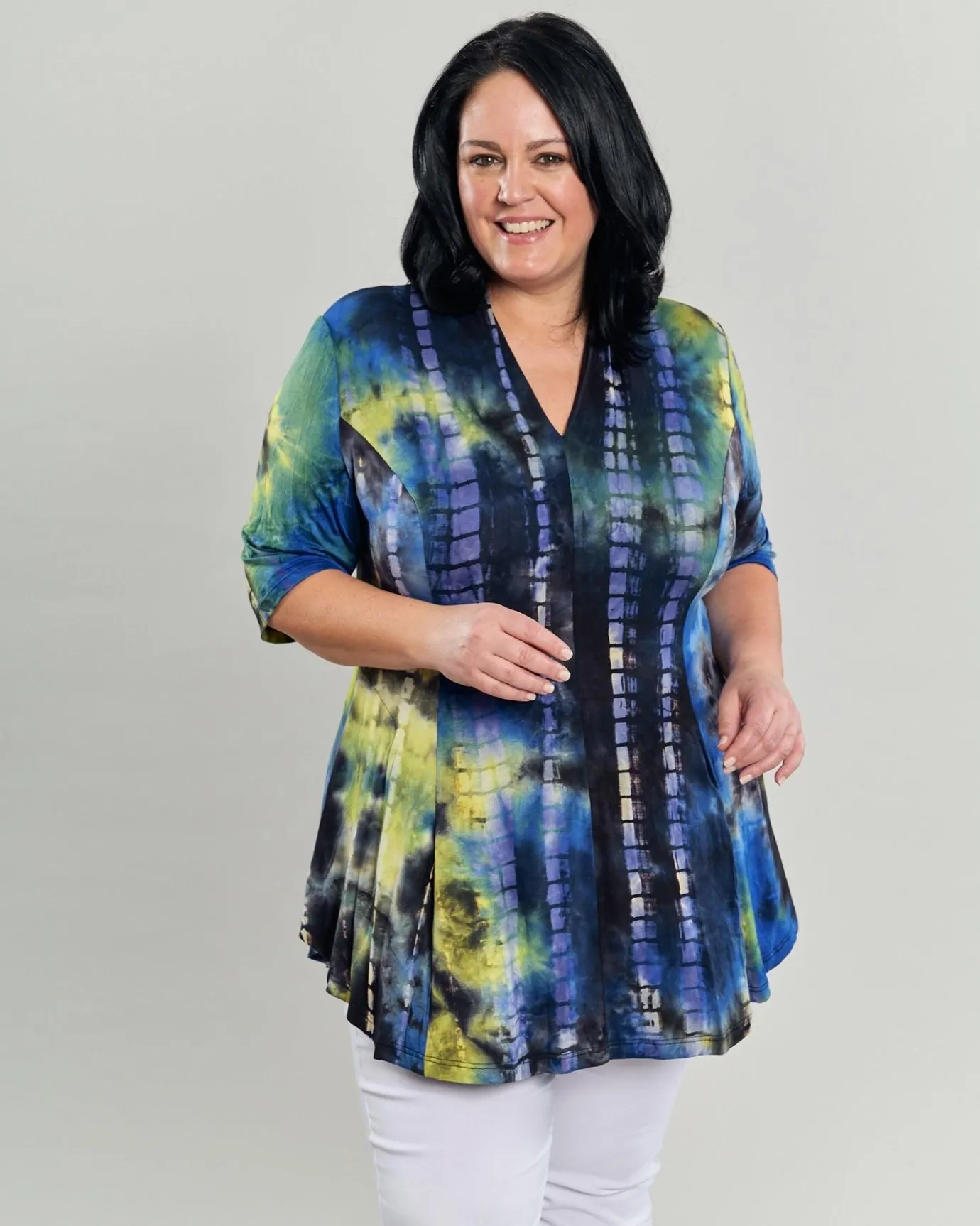 Women Alembika Tops & Tunics<Dreamy V-Neck Top, Tie Dye