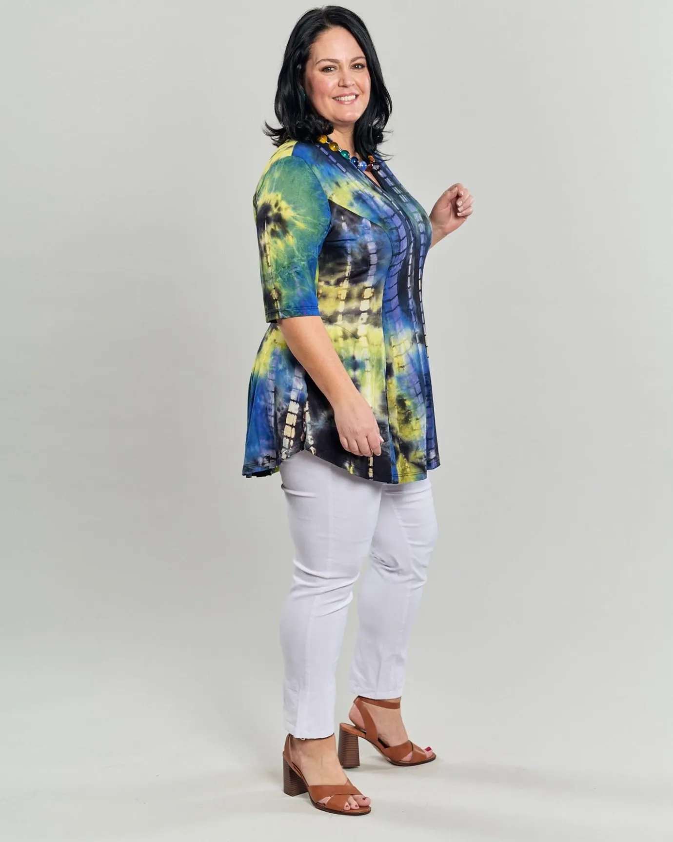 Women Alembika Tops & Tunics<Dreamy V-Neck Top, Tie Dye