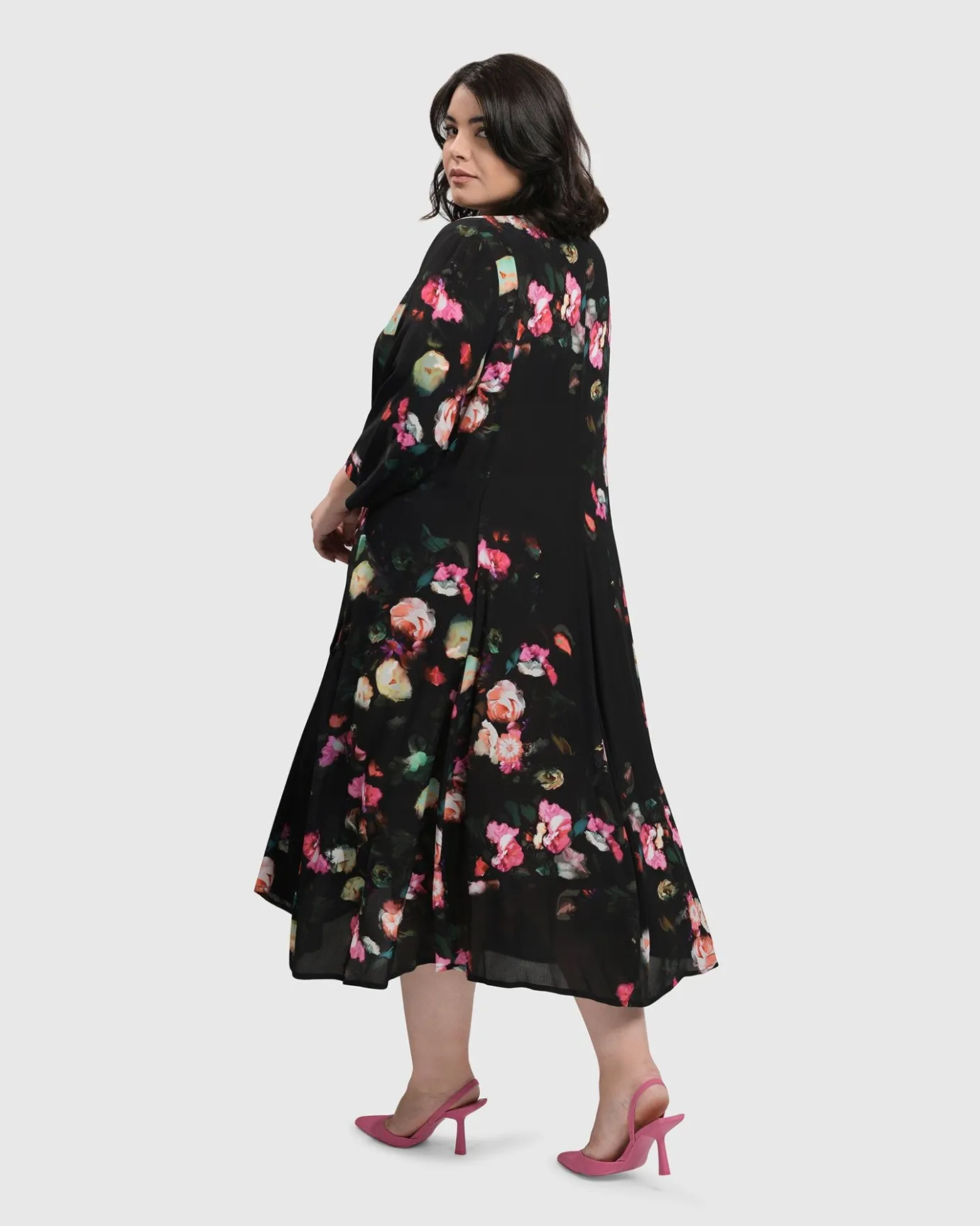 Women Alembika Plus<Drinks-On-Me Maxi Shirt Dress, Floral