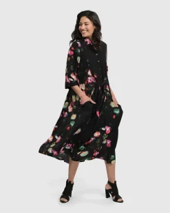 Women Alembika Dresses<Drinks-On-Me Maxi Shirt Dress, Floral
