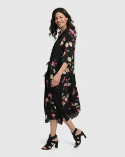 Women Alembika Dresses<Drinks-On-Me Maxi Shirt Dress, Floral