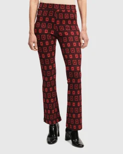 Women Alembika Plus<Dynamite Days Bell Bottom Pants, Red
