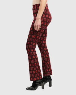 Women Alembika Plus<Dynamite Days Bell Bottom Pants, Red