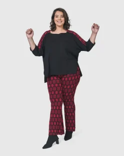 Women Alembika Pants & Skirts<Dynamite Days Bell Bottom Pants, Red
