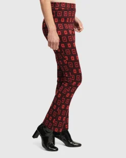 Women Alembika Pants & Skirts<Dynamite Days Bell Bottom Pants, Red