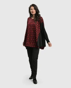 Women Alembika Plus<Dynamite Days Swing Tunic Top, Red
