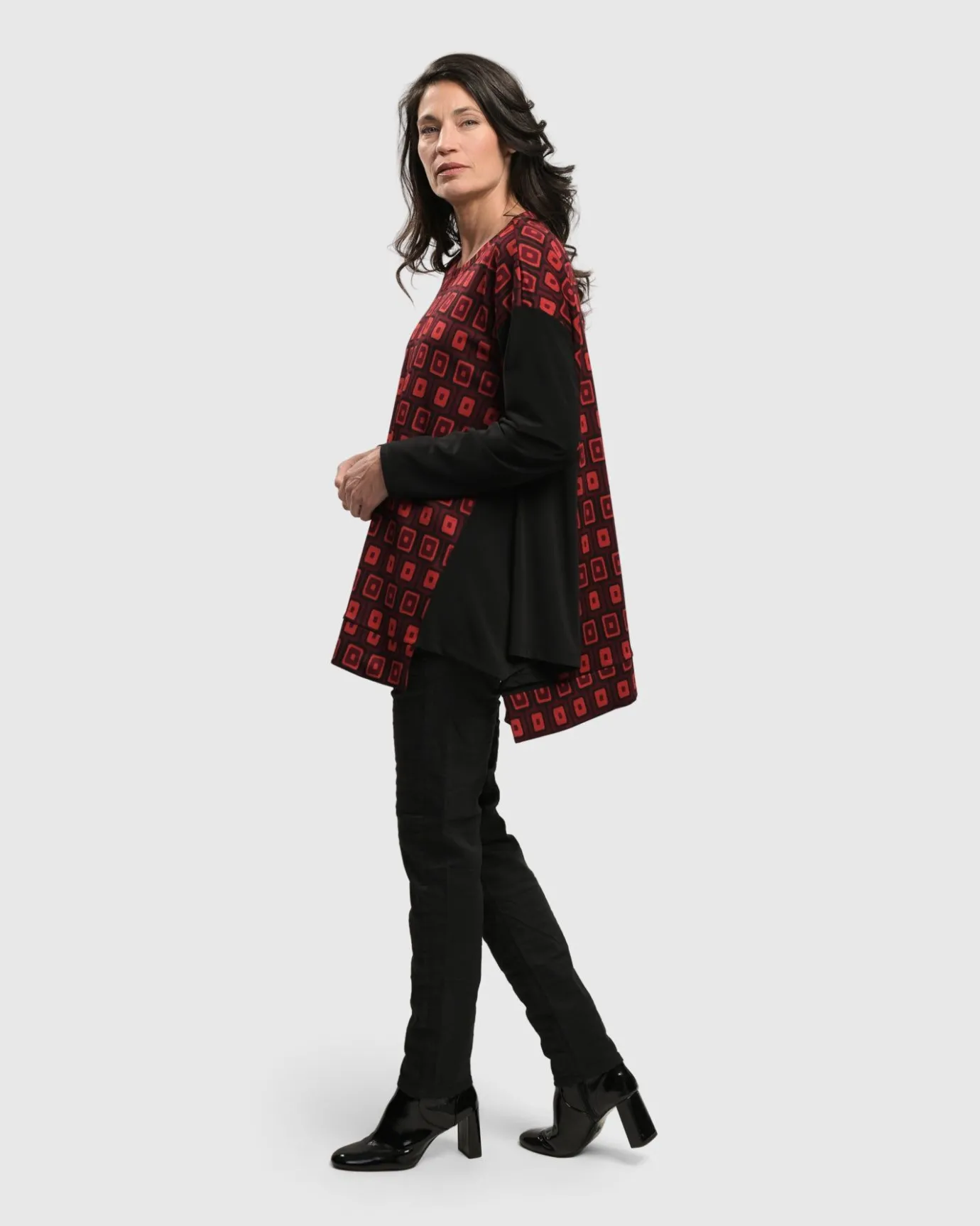 Women Alembika Plus<Dynamite Days Swing Tunic Top, Red