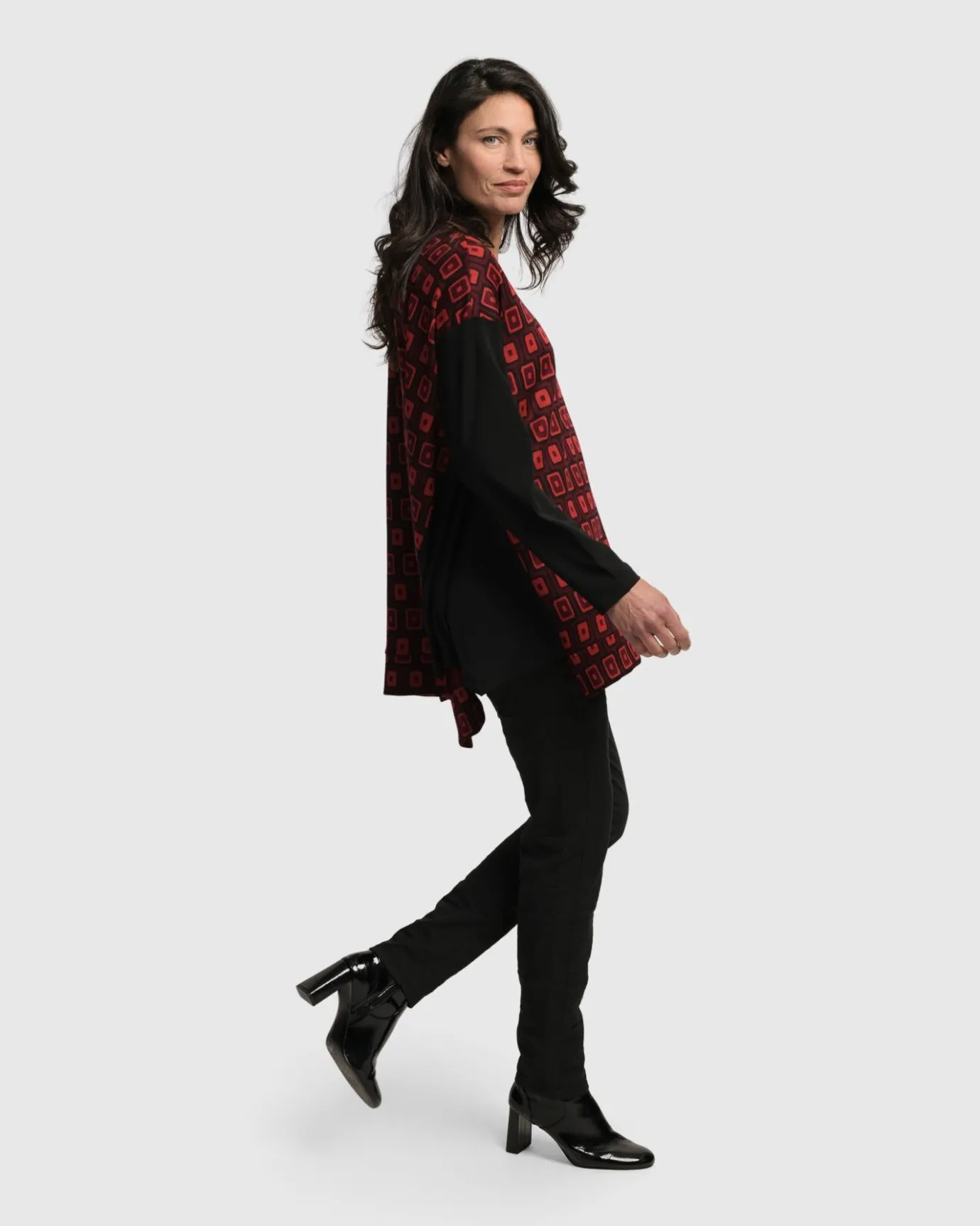 Women Alembika Plus<Dynamite Days Swing Tunic Top, Red