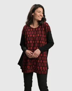 Women Alembika Tops & Tunics<Dynamite Days Swing Tunic Top, Red