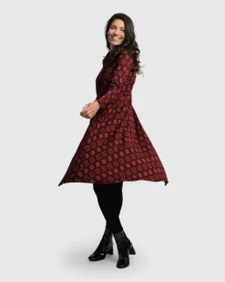 Women Alembika Dresses<Dynamite Shirt Dress, Red