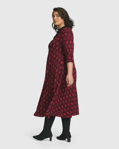 Women Alembika Dresses<Dynamite Shirt Dress, Red