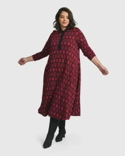 Women Alembika Dresses<Dynamite Shirt Dress, Red