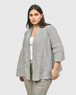 Women Alembika Jackets<Electra Woven Jacket, Stripes